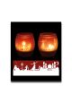 Black Leaf Teelicht Glas Oriental