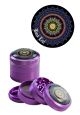 Black Leaf Mandala Alu-Grinder 4-tlg. aubergine