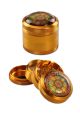 Black Leaf Mandala Alu-Grinder 4-tlg. amber