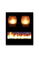 Black Leaf Teelicht Glas Flames