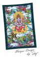 Black Leaf Ganesha Tuch/Wandbehang